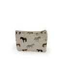 Meadow Herd Icon Linen Quilted Makeup Bag
