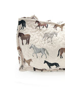 Meadow Herd Linen Quilted Tote