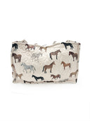 Meadow Herd Linen Quilted Tote