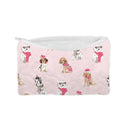 "Merry Christmas" Sweater Pups Pink Quilted Makeup Bag