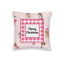 "Merry Christmas" Sweater Pups Pink Quilted Mini Pillow 8" x 8"