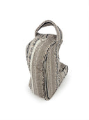 Milkglass Ribbon Linen Quilted Boot Bag