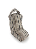 Milkglass Ribbon Linen Quilted Boot Bag