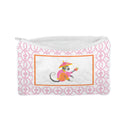 Framed Monkey Quilted Makeup Bag