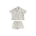 Monkey Icon Pastel Shorty Pajama Set