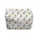 Monkey Icon Pastel Quilted Makeup Bag