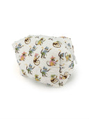 Monkey Icon Pastel Quilted Makeup Bag