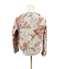 Natalie Floral Pink Cropped Quilted Jacket