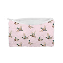 "Never Ever Ever Give Up" Pink Quilted Makeup Bag