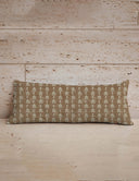 Norra Slate Linen Quilted Oblong 14"x33" Pillow