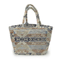 Norra Slate Linen Quilted Handbag