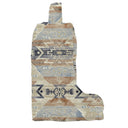 Norra Slate Linen Quilted Boot Bag