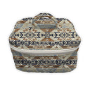 Norra Slate Linen Quilted Travel Case