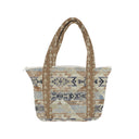 Norra Slate Linen Zipper Tote Bag