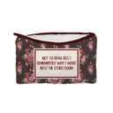 "Not To Brag" Plum Quilted Makeup Bag