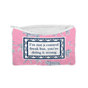 "Not A Control Freak" Quilted Makeup Bag