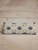 Olivia White / Gold Quilted Oblong 14" x33" Pillow