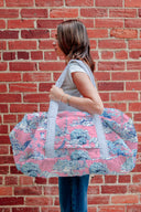 Ozara Jungle Pink Quilted Weekender Duffle Bag