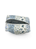 Paige Patchwork Stripe Blue Quilted Makeup Bag