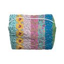 Paige Patchwork Stripe Jewels Quilted Makeup Bag