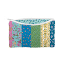 Paige Patchwork Stripe Jewels Quilted Makeup Bag