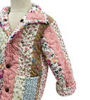 Paige Patchwork Stripe Youth Quilted Snap Jacket