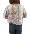 Paige Patchwork Stripe Cropped Quilted Jacket