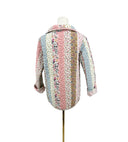 Paige Patchwork Stripe Quilted Snap Jacket