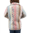 Paige Patchwork Stripe Quilted Snap Jacket