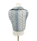 Paige Patchwork Stripe Blue Quilted Cate Vest