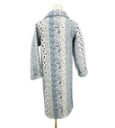 Paige Patchwork Stripe Blue Quilted Duster