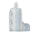 Paige Patchwork Stripe Blue Quilted Boot Bag