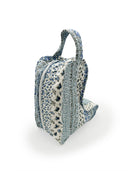 Paige Patchwork Stripe Blue Quilted Boot Bag