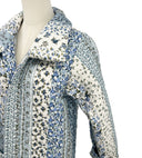 Paige Patchwork Stripe Blue Quilted Duster