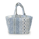 Paige Patchwork Stripe Blue Quilted Handbag
