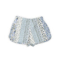 Paige Patchwork Stripe Blue Quilted Scallop Shorts *Web Exclusive*