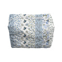 Paige Patchwork Stripe Blue Quilted Makeup Bag