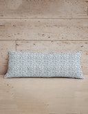 Paige Patchwork Stripe Blue Quilted Oblong 14" x33" Pillow