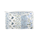 Paige Patchwork Stripe Blue Quilted Makeup Bag