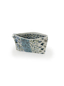 Paige Patchwork Stripe Blue Quilted Makeup Bag