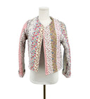 Paige Patchwork Stripe Cropped Quilted Jacket