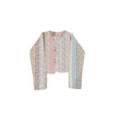 Paige Patchwork Stripe Cropped Quilted Jacket