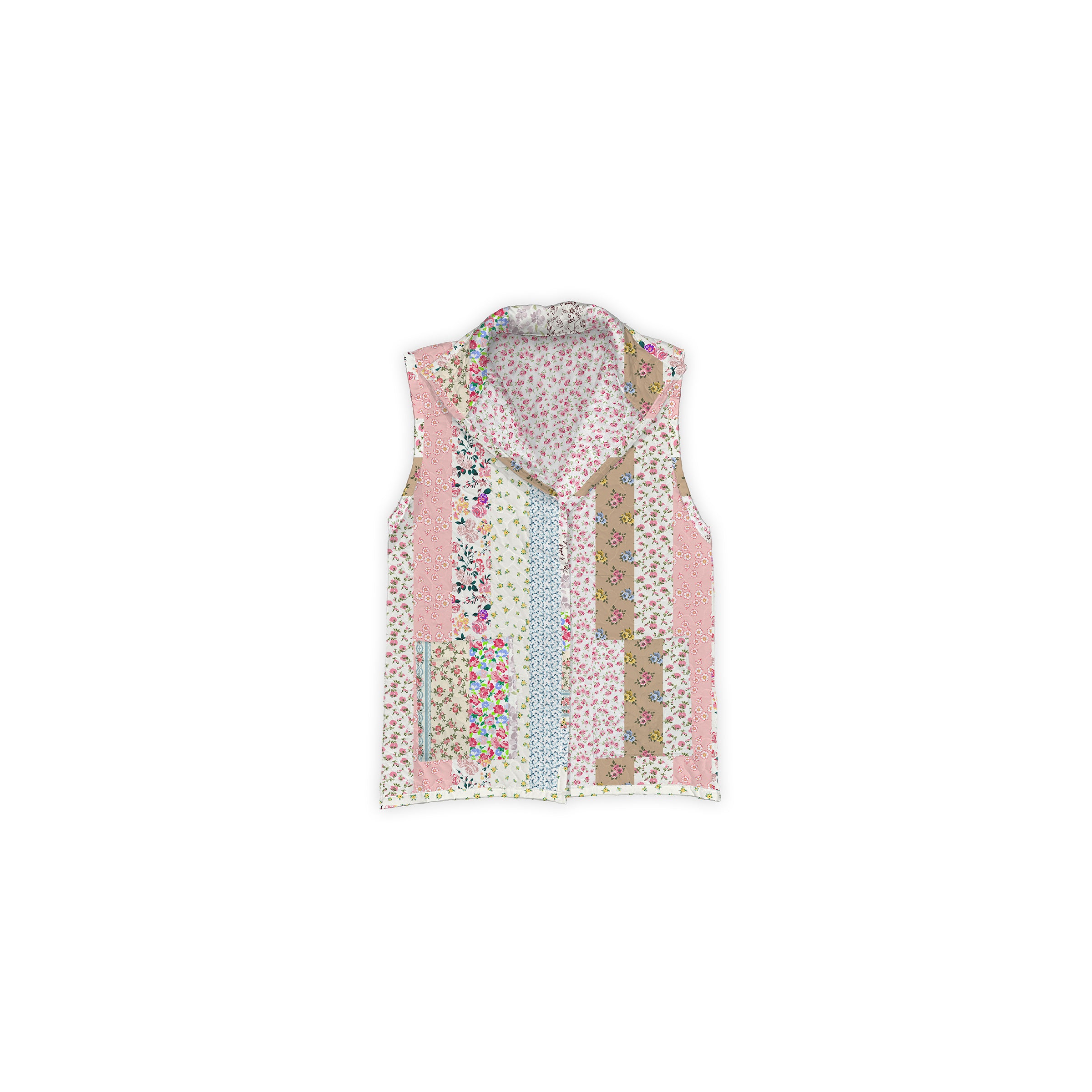 Paige Patchwork Stripe Quilted Ruby Vest – Ida Mae Home