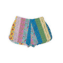 Paige Patchwork Stripe Jewels Quilted Scallop Shorts *Web Exclusive*