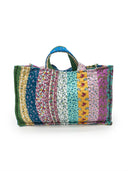 Paige Patchwork Stripe Jewels Quilted Tote
