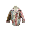 Paige Patchwork Stripe Youth Quilted Snap Jacket