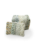 Paige Patchwork Stripe Sage Makeup Bag