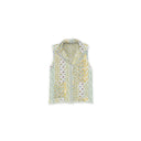 Paige Patchwork Stripe Sage Quilted Ruby Vest