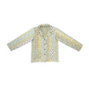Paige Patchwork Stripe Sage Quilted Snap Jacket
