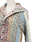Paige Patchwork Stripe Quilted Snap Jacket